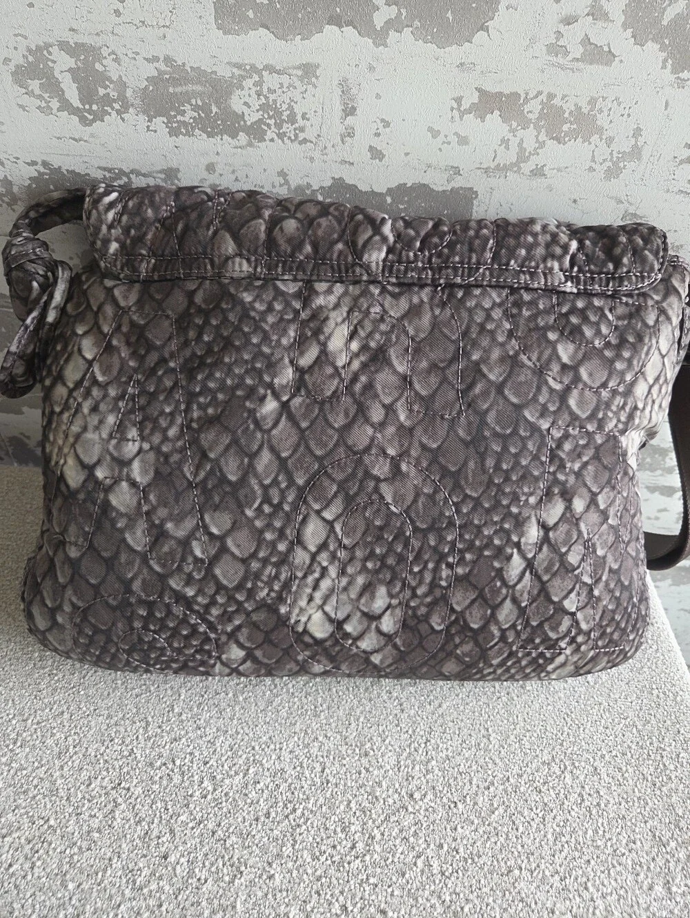 Marc by Marc Jacobs Quilted Snake Print Workwear Crossbody Bag